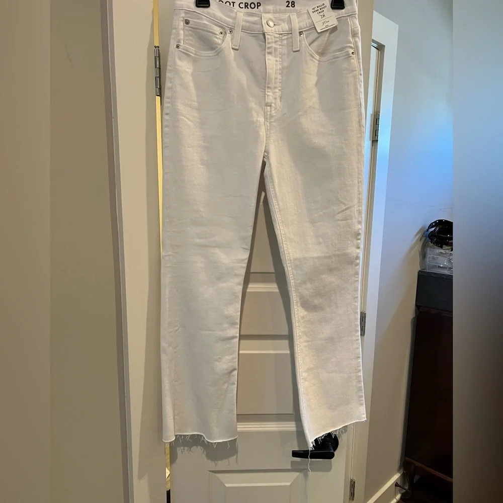 Jcrew White Denim Demi Boot Crop - Picture 8 of 12